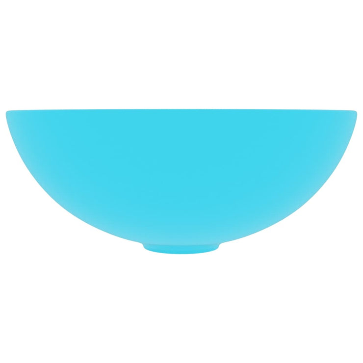 Bathroom Sink Ceramic Light Green Round