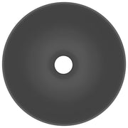 Bathroom Sink Ceramic Dark Grey Round