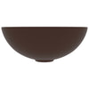 Bathroom Sink Ceramic Dark Brown Round