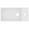 Bathroom Sink with Overflow Ceramic Matt White