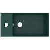 Bathroom Sink with Overflow Ceramic Dark Green
