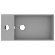 Bathroom Sink with Overflow Ceramic Light Grey