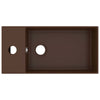 Bathroom Sink with Overflow Ceramic Dark Brown