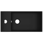 Bathroom Sink with Overflow Ceramic Matt Black