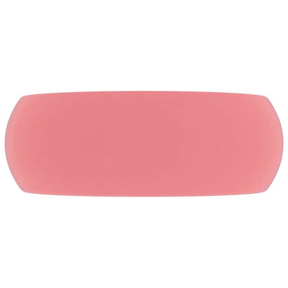 Luxury Wash Basin Round Matt Pink 40x15 cm Ceramic