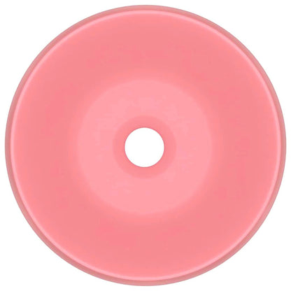 Luxury Wash Basin Round Matt Pink 40x15 cm Ceramic