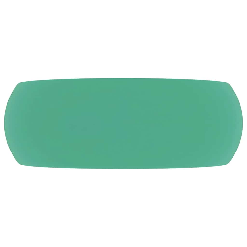 Luxury Wash Basin Round Matt Light Green 40x15 cm Ceramic