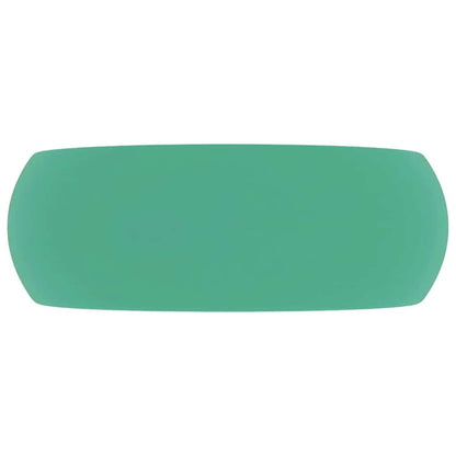 Luxury Wash Basin Round Matt Light Green 40x15 cm Ceramic