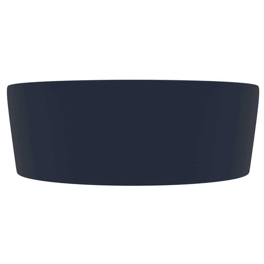 Luxury Wash Basin with Overflow Matt Dark Blue 36x13 cm Ceramic