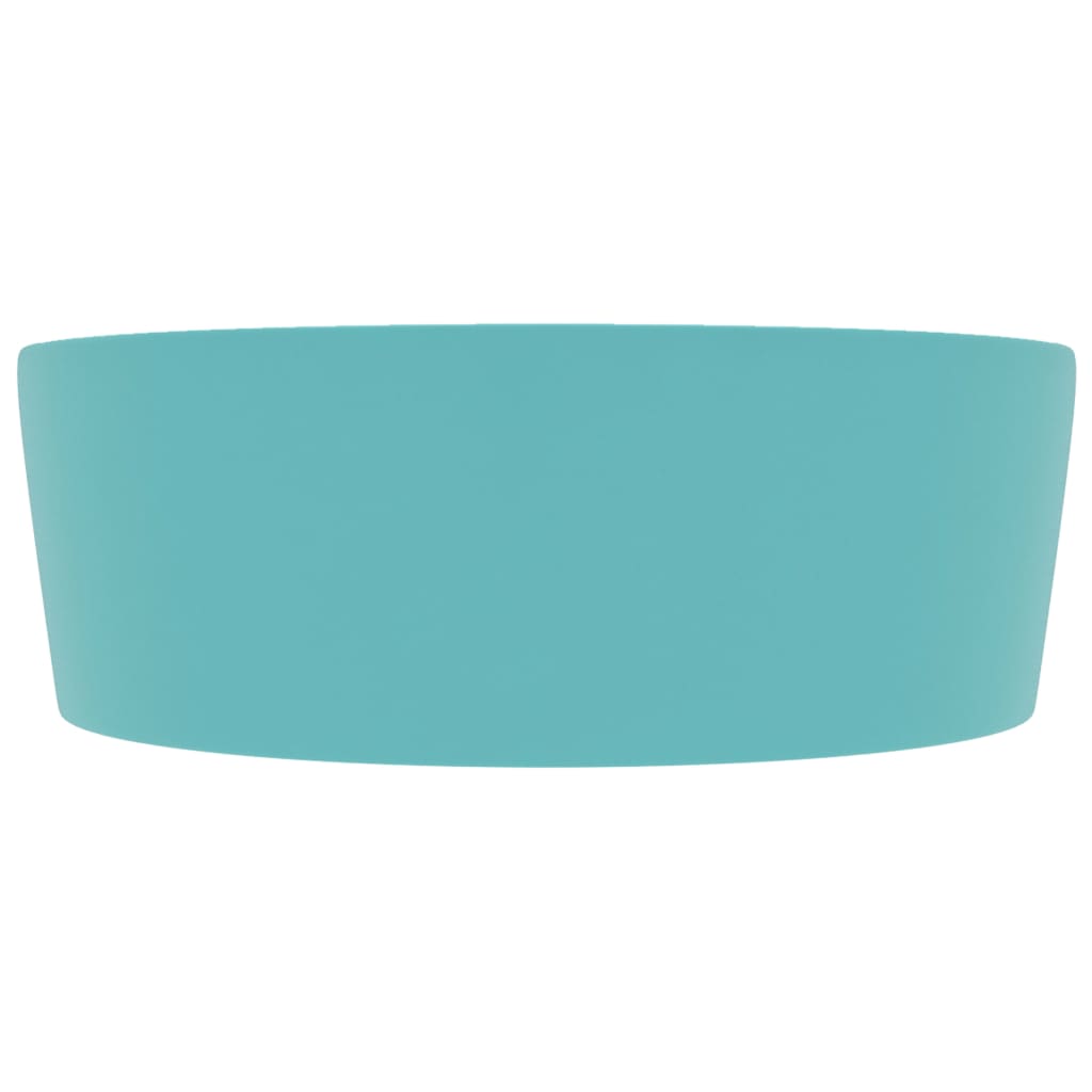 Luxury Wash Basin with Overflow Matt Light Green 36x13 cm Ceramic