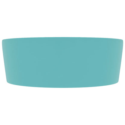 Luxury Wash Basin with Overflow Matt Light Green 36x13 cm Ceramic
