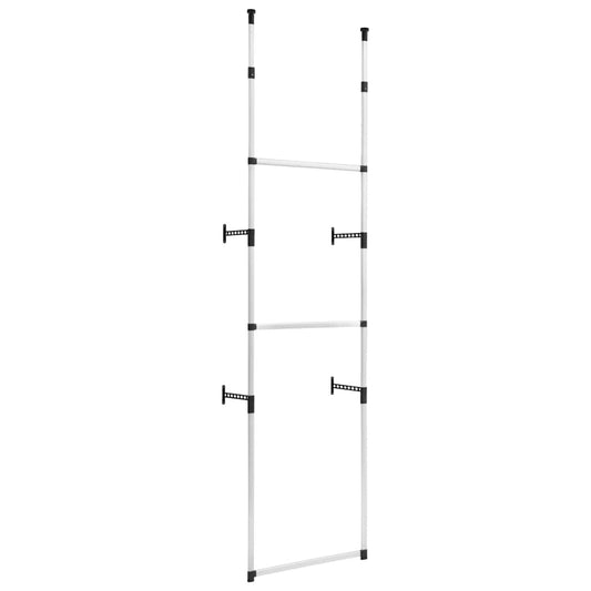 Telescopic Wardrobe System | Silver and Black | Aluminium, Plastic