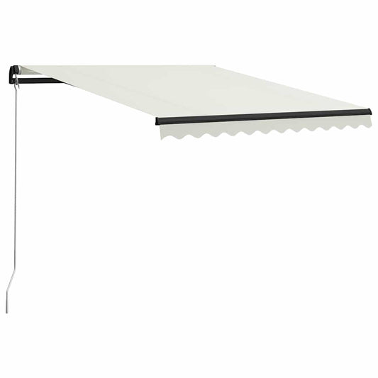 Retractable Awning | Cream fabric, grey frame