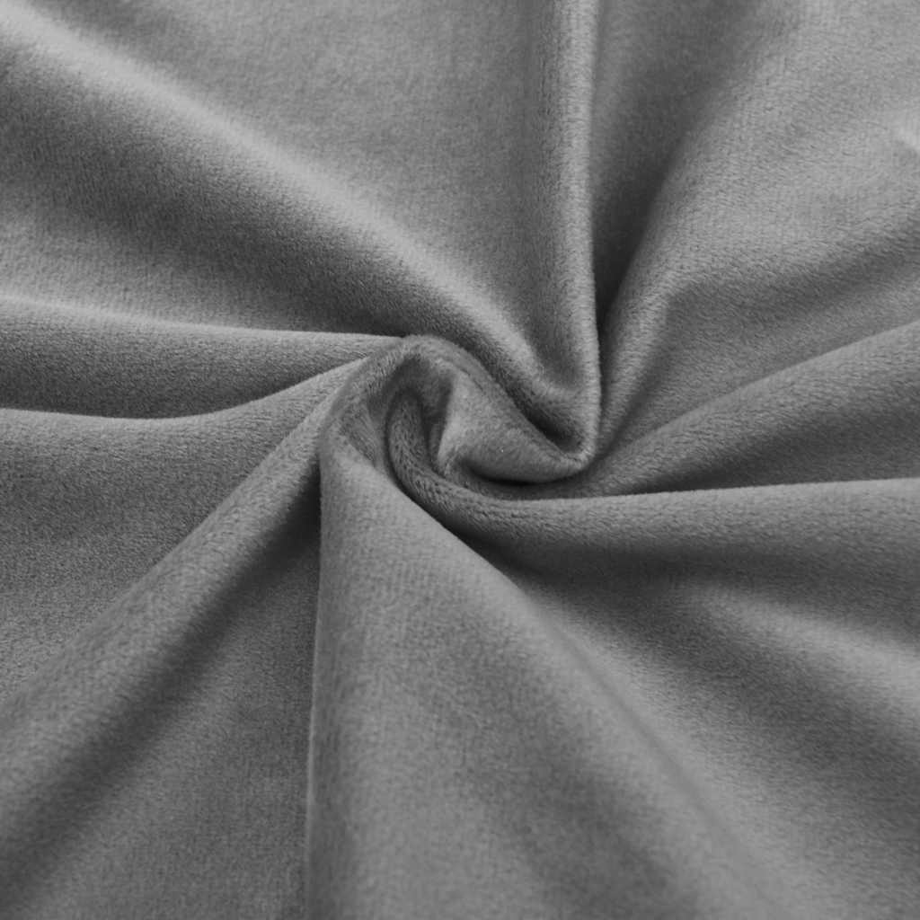Blackout Curtains with Rings 2 pcs Grey 37"x95" Velvet