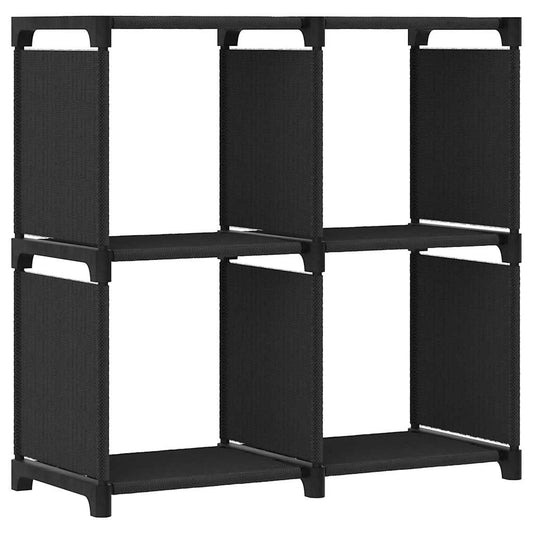 Display Shelf | Black | Polyester | 4 compartments | Lightweight