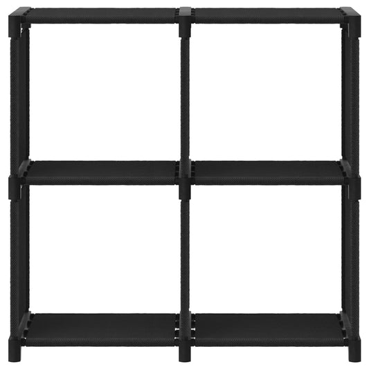Display Shelf | Black | Polyester | 4 compartments | Lightweight
