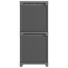 5-Cube Display Shelf with Boxes Grey 103x30x72.5 cm Fabric