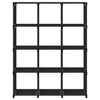 12-Cube Display Shelf Black 40.6"x11.8"x55.5" Fabric