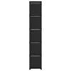 15-Cube Display Shelf with Boxes Black 103x30x175.5 cm Fabric