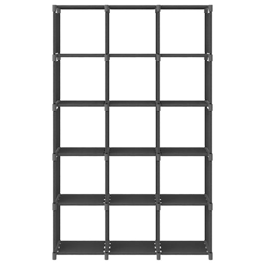 15-Cube Display Shelf Grey 103x30x175.5 cm Fabric
