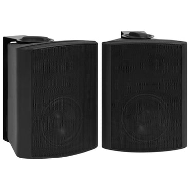 Wall-mounted Stereo Speakers 2 pcs Black Indoor Outdoor 100 W