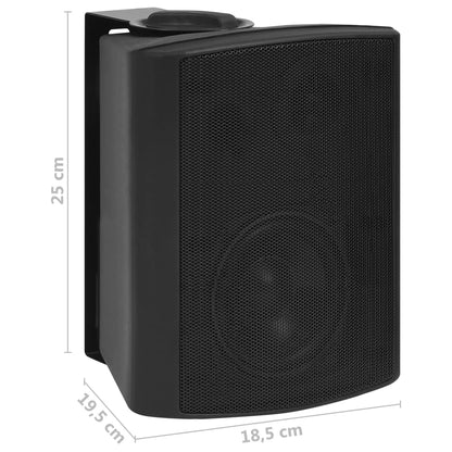 Wall-mounted Stereo Speakers 2 pcs Black Indoor Outdoor 100 W