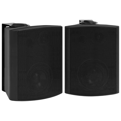 Wall-mounted Stereo Speakers 2 pcs Black Indoor Outdoor 120 W