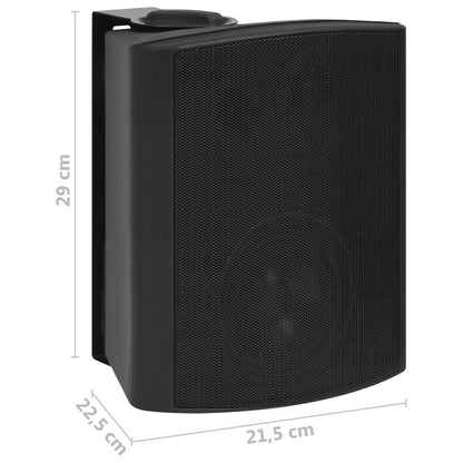 Wall-mounted Stereo Speakers 2 pcs Black Indoor Outdoor 120 W