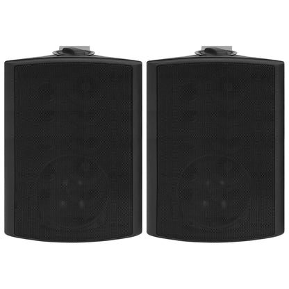 Wall-mounted Stereo Speakers 2 pcs Black Indoor Outdoor 120 W