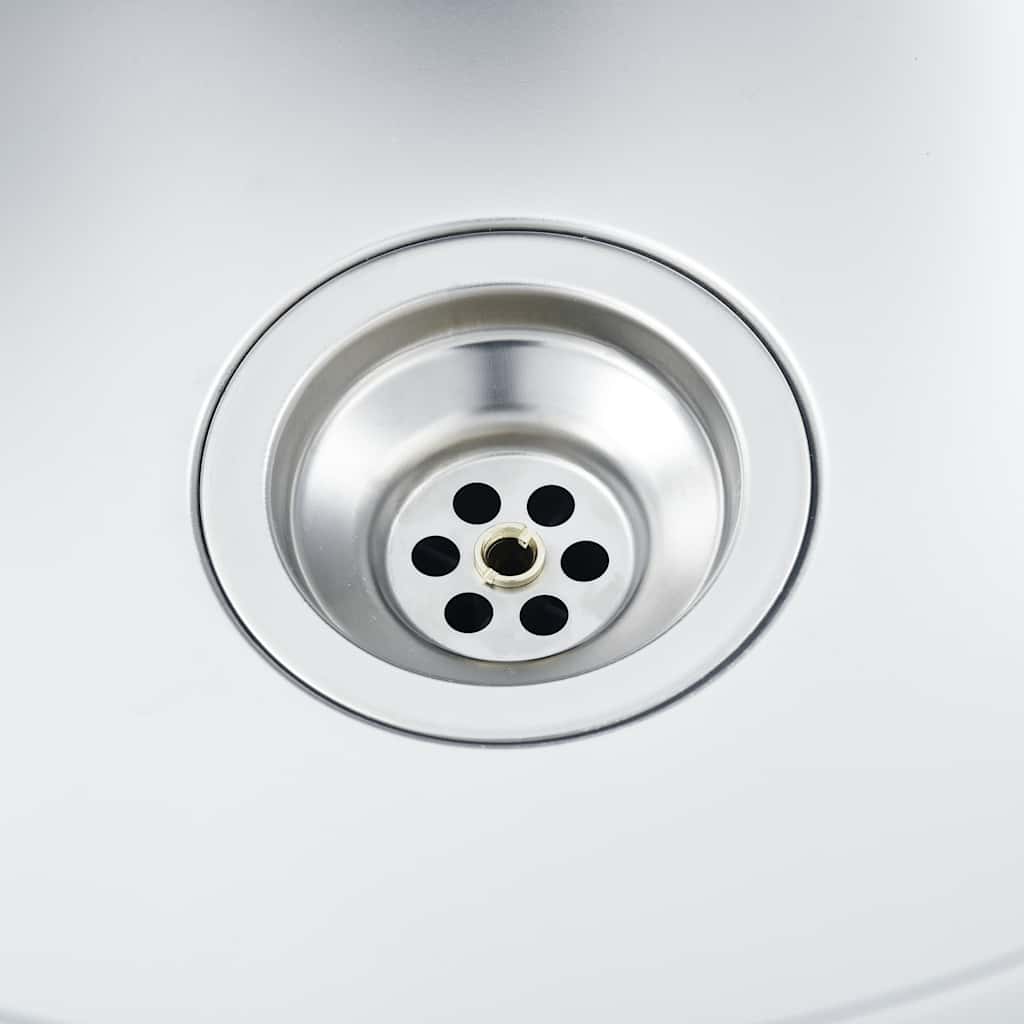 Kitchen Sink with Drainer Set Silver 800x500x155 mm Stainless Steel