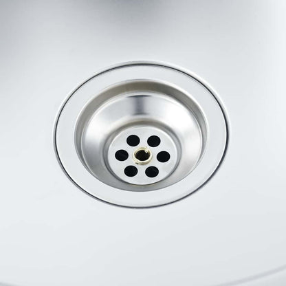 Kitchen Sink with Drainer Set Silver 800x500x155 mm Stainless Steel