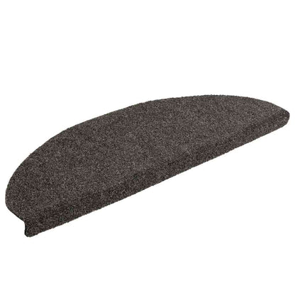 Stair Mats Self-adhesive 15 pcs 65x21x4 cm Anthracite Half Round Large