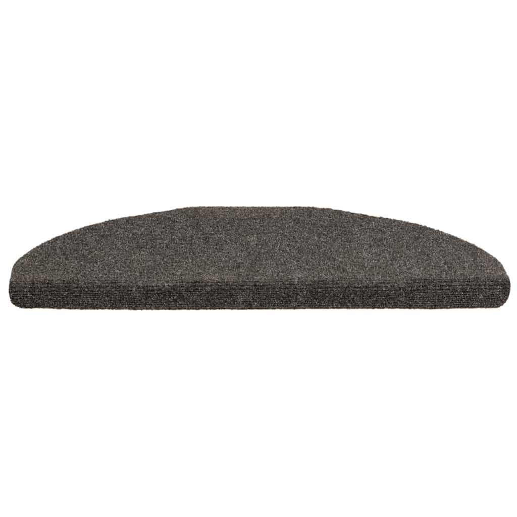 Stair Mats Self-adhesive 15 pcs 65x21x4 cm Anthracite Half Round Large