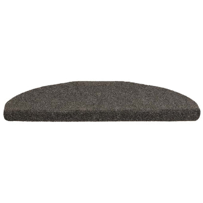 Stair Mats Self-adhesive 15 pcs 65x21x4 cm Anthracite Half Round Large