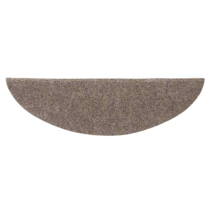 Stair Mats Self-adhesive 15 pcs 65x21x4 cm Beige Half Round Large