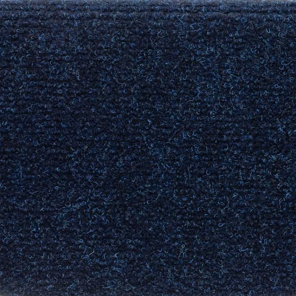 Stair Mats Self-adhesive 15 pcs 56x17x3 cm Navy Half Round