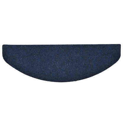 Stair Mats Self-adhesive 15 pcs 65x21x4 cm Navy Half Round Large