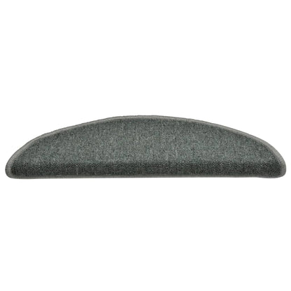 Stair Mats 15 pcs 56x17x3 cm Dark Green Half Round