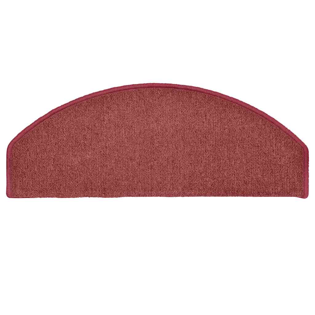 Stair mats 15 pcs 65 x 24 x 4 cm Non-Slip Bordeaux Red