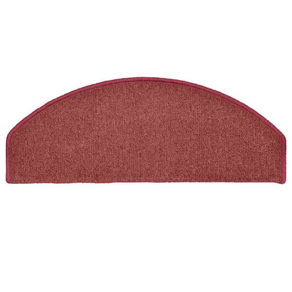 Stair mats 15 pcs 65 x 24 x 4 cm Non-Slip Bordeaux Red