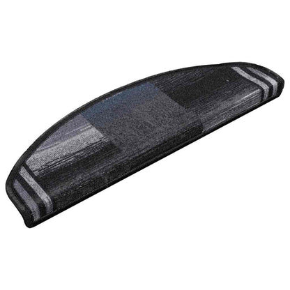 Self-adhesive Stair Mats 15 pcs Black and Grey 65x21x4 cm