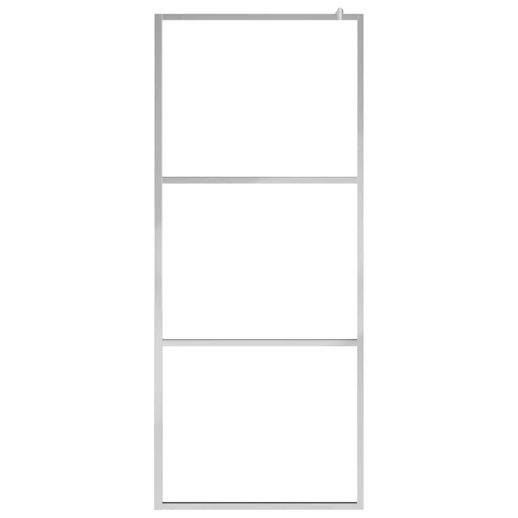 Walk-in Shower Wall with Half Frosted ESG Glass 80x195 cm