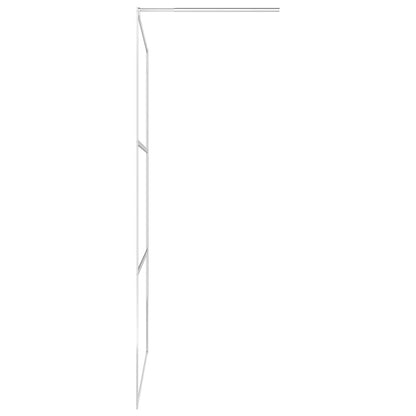 Walk-in Shower Wall with Half Frosted ESG Glass 80x195 cm