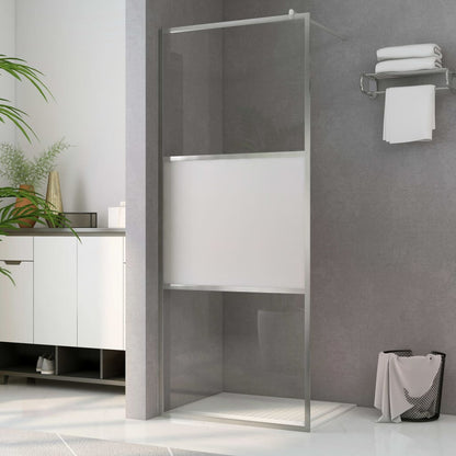 Walk-in Shower Wall with Half Frosted ESG Glass 39.4"x76.8"