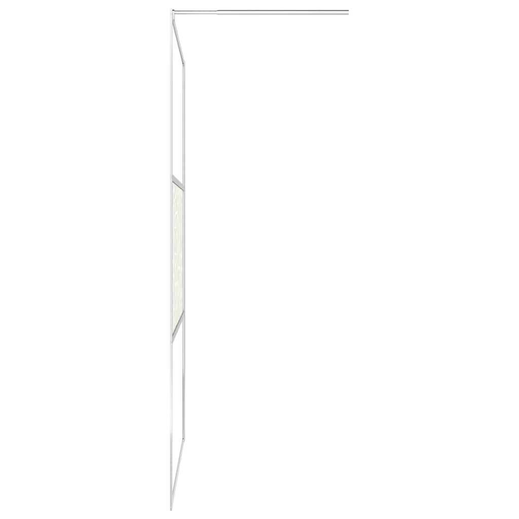 Walk-in Shower Wall ESG Glass with Stone Design 100x195 cm