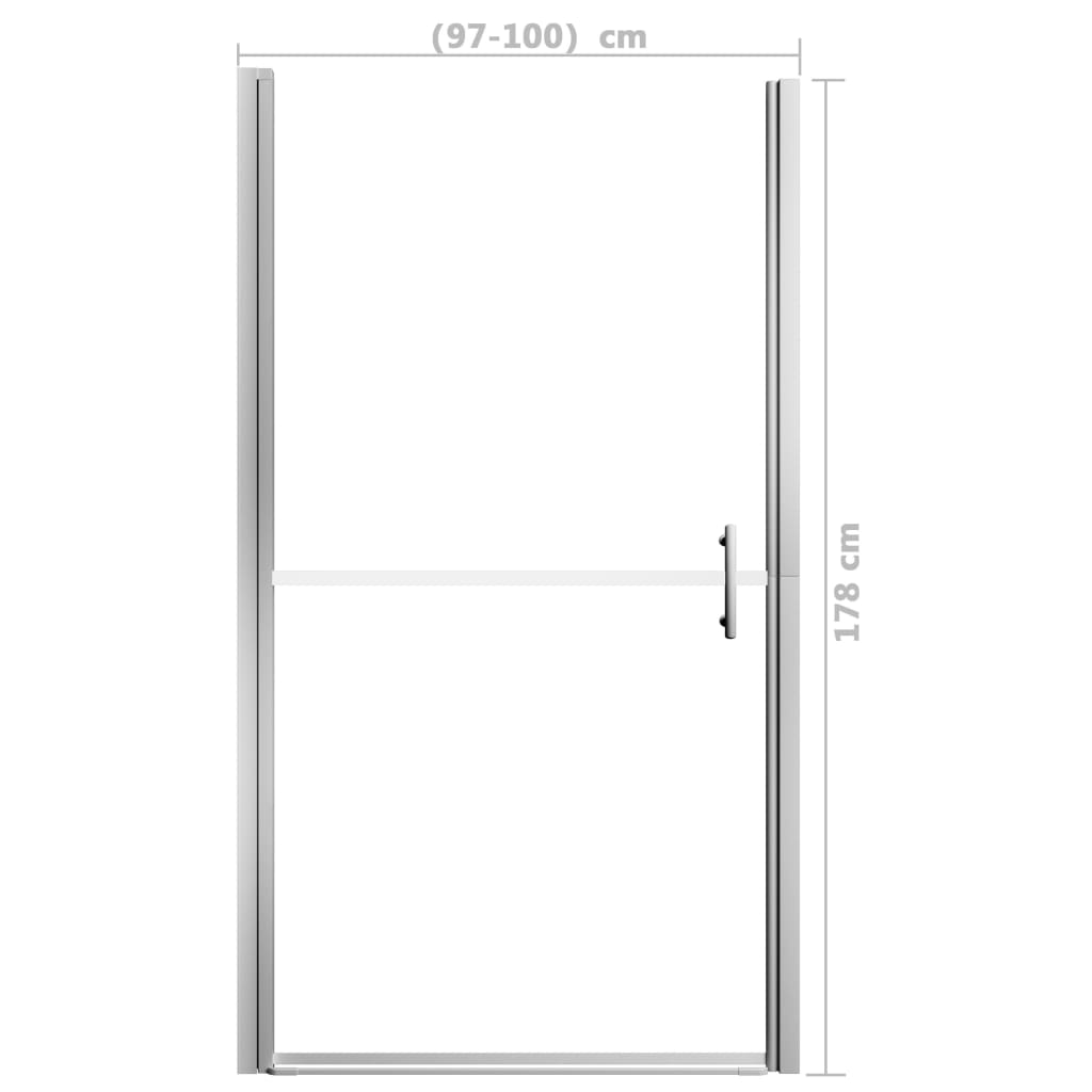 Shower Door Tempered Glass 39.4"x70.1"