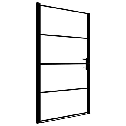 Shower Door Frost Tempered Glass 81x195 cm Black
