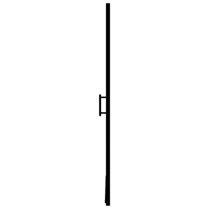 Shower Door Frost Tempered Glass 91x195 cm Black