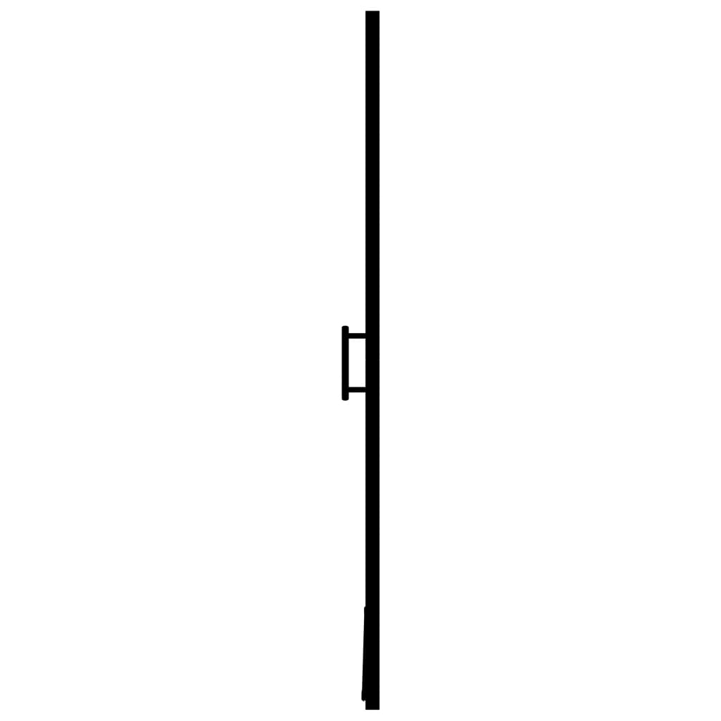 Shower Door Frost Tempered Glass 39.4"x70.1" Black