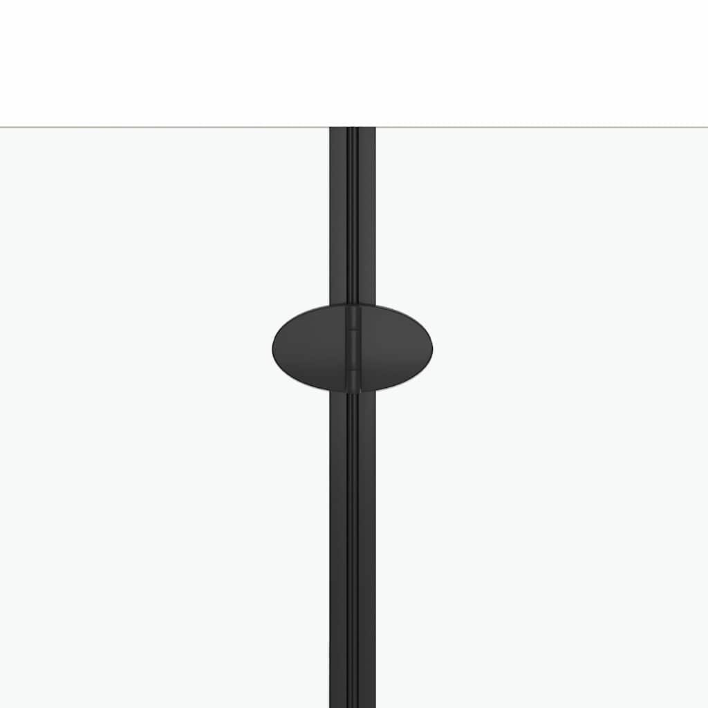 147193 vidaXL Folding Shower Enclosure 2 Panels ESG 95x140 cm Black